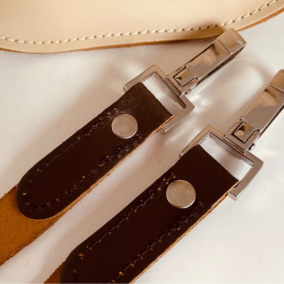 Brit-Stitch Half -Pint Satchel Cream Leather Bag Crossbody NWOT - Picture 5 of 12